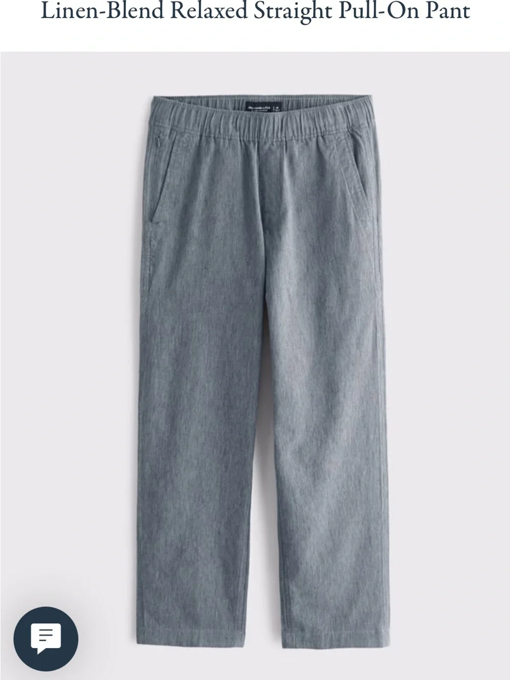 Abercrombie & Fitch Gray Linen-Blend Relaxed Straight Pants